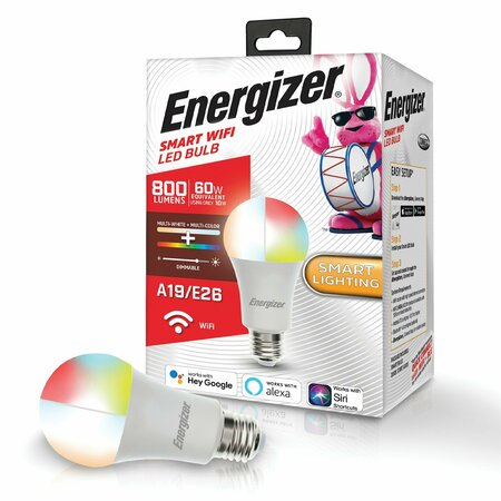 ENERGIZER A19 Smart White and Multicolor LED Bulb Multi-White EAC2-1003-RGB